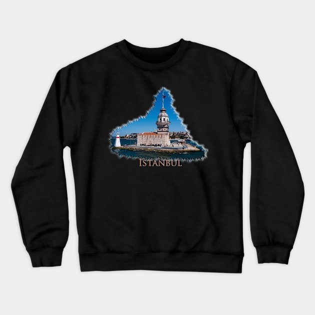 Istanbul: Maiden's Tower Crewneck Sweatshirt by RaeTucker